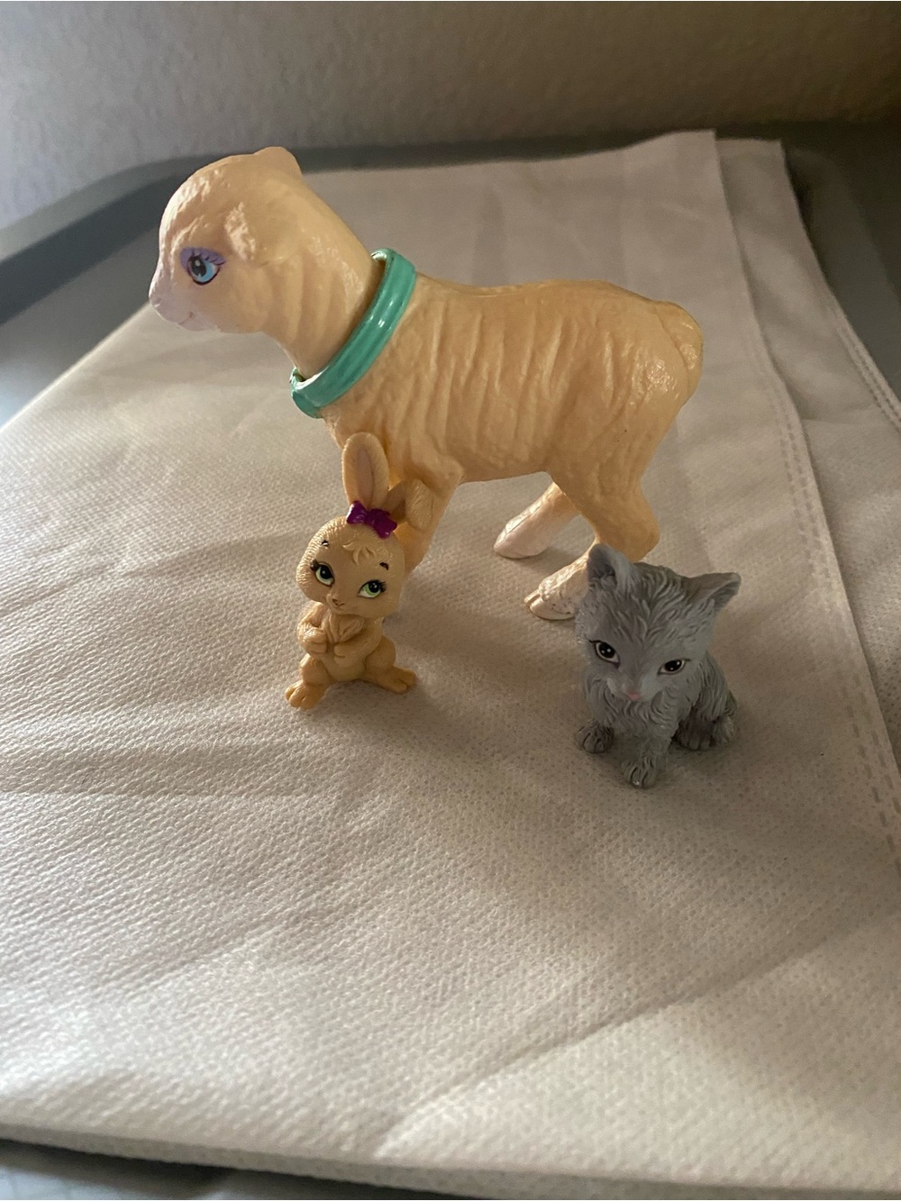 Mattel Barbie Animal Figure Lot Cat Rabbit Vintage Lamb Kelly Figures Cake Tops
